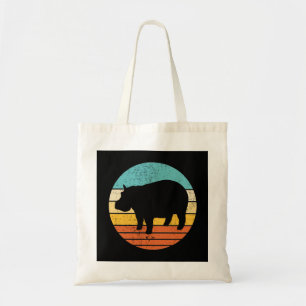Hippopotomas Retro Sun Tote Bag
