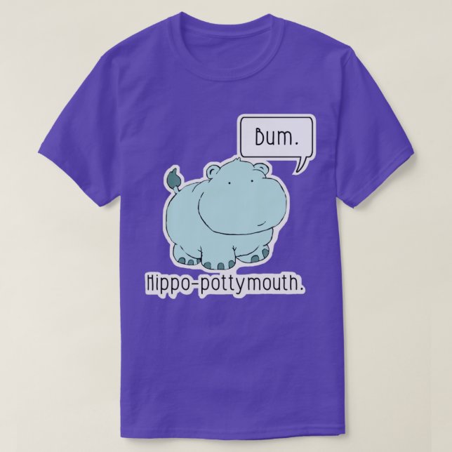 HippoPottymouth T-Shirt (Design Front)
