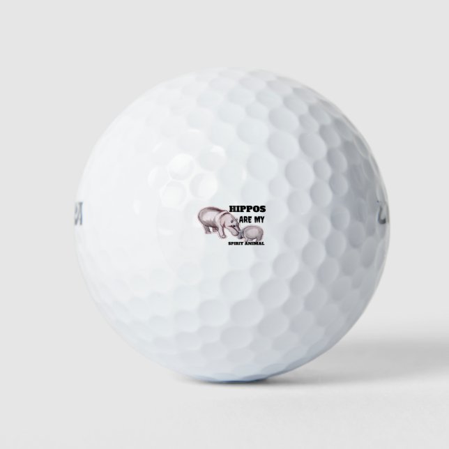 Hippos Are My Spirit Animal Golf Balls (Front)