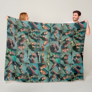 Hippos at Play: A Pond Paradise Fleece Blanket
