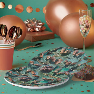 Hippos at Play: A Pond Paradise Paper Plate