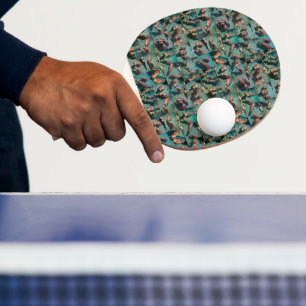 Hippos at Play: A Pond Paradise Ping Pong Paddle