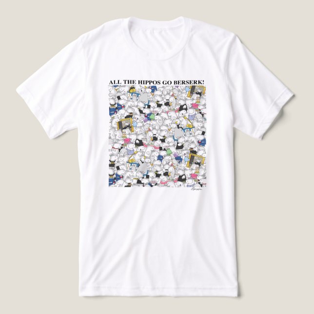 HIPPOS GO BERSERK! Sandra Boynton T-Shirt Tri-Blend Shirt (Design Front)