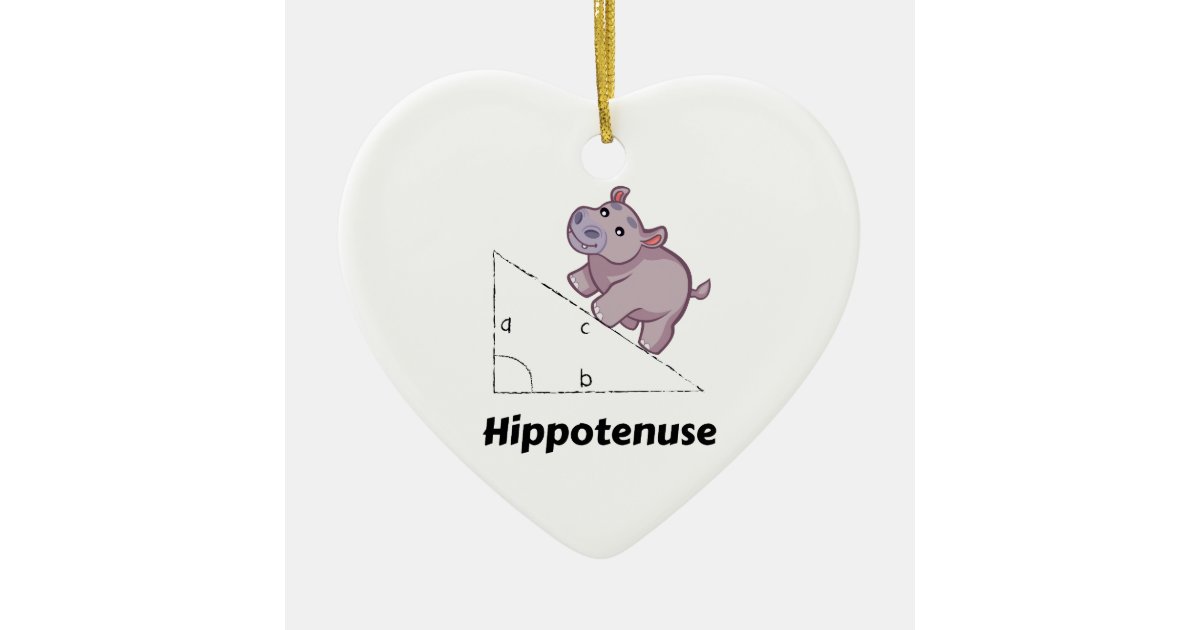 Hippotenuse Funny Math Christmas Ornament Zazzle.co.uk