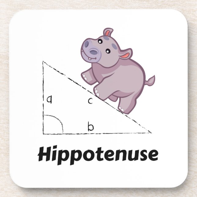 Hippotenuse Funny Math Coaster (Front)
