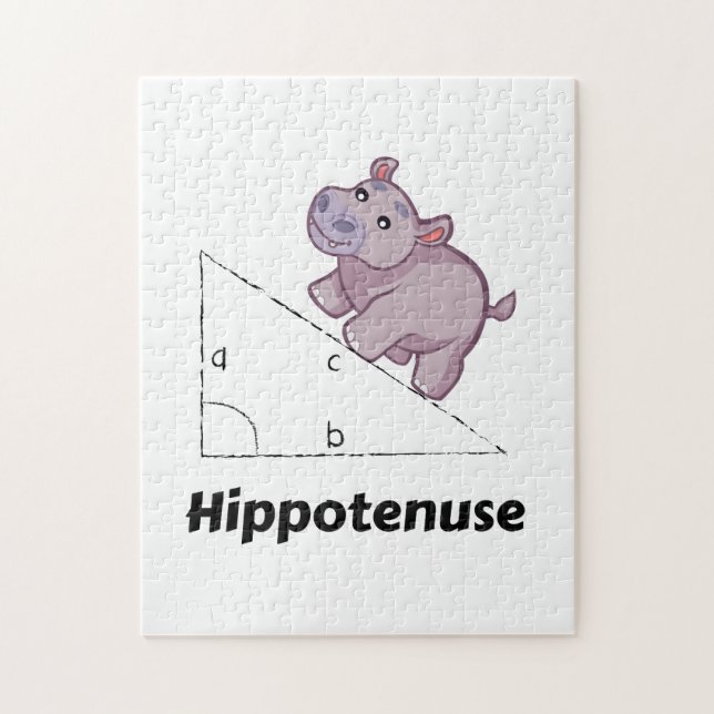 Hippotenuse Funny Math Jigsaw Puzzle (Vertical)