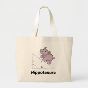 Hippotenuse Funny Math Large Tote Bag