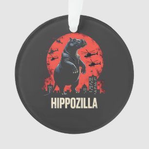 Hippozilla Spooky Moo Deng Baby Pygmy Hippo Ornament