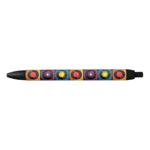 Hippy 60s Boho Peace Sign Black Ink Pen