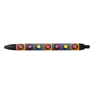 Hippy 60s Boho Peace Sign Black Ink Pen
