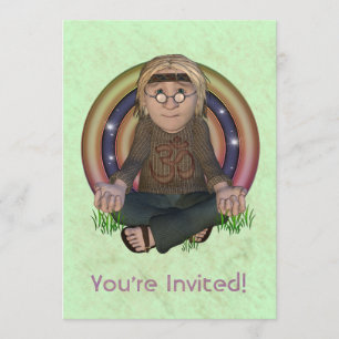 Hippy 60's Large Party Invitation