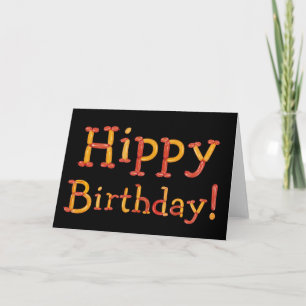 Hippy Birthday Card