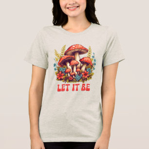 Hippy Boho Mushroom – 60s 70s Fashion Tri-Blend Shirt
