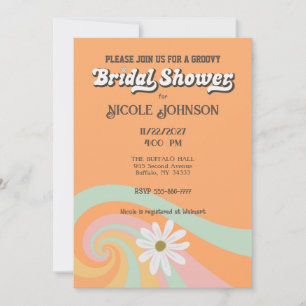 Hippy Boho Retro Bridal Shower Invitation