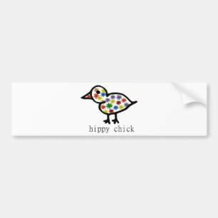 Hippy Chick Bumper Sticker