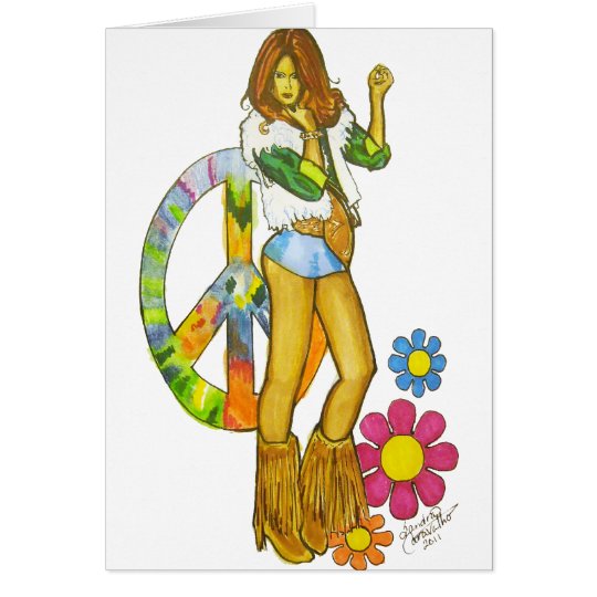 Hippy Chick Card