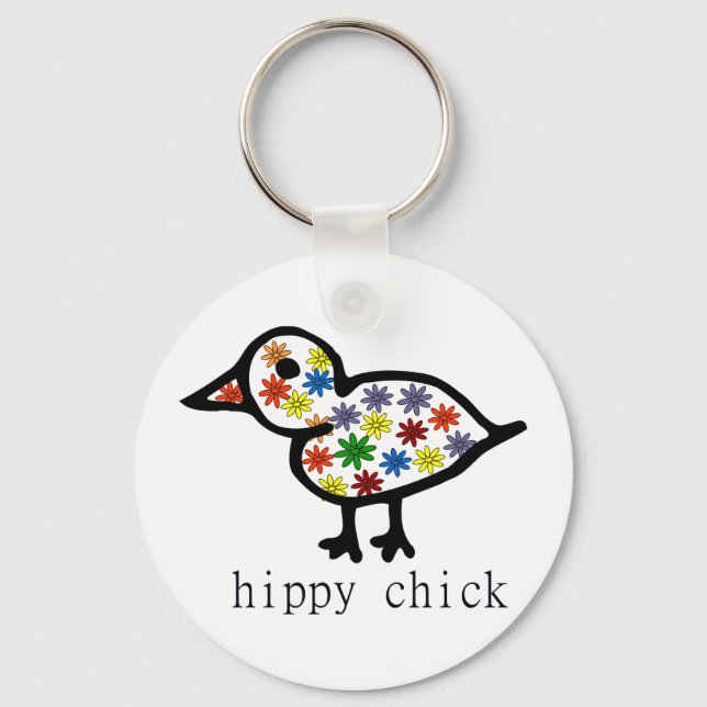 Hippy Chick Key Ring (Front)