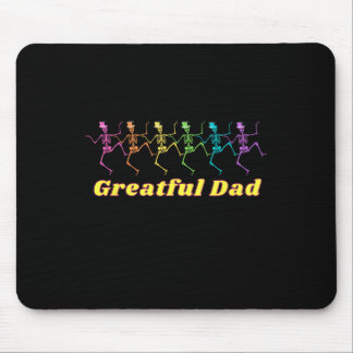 Hippy Dad Wear Grateful Dad Dancing Skeletons  Mouse Mat