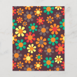 Hippy Flower Daisy Scrapbook Paper