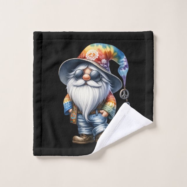 Hippy Gnome Bath Towel Set (Wash Cloth)
