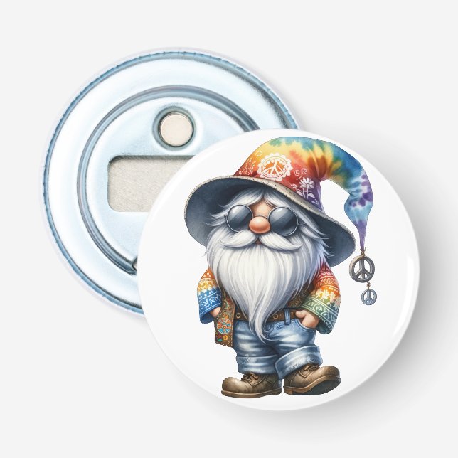 Hippy Gnome Bottle Opener (Front)