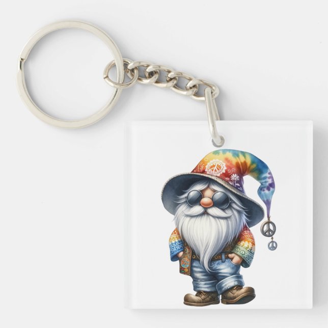 Hippy Gnome Key Ring (Front)
