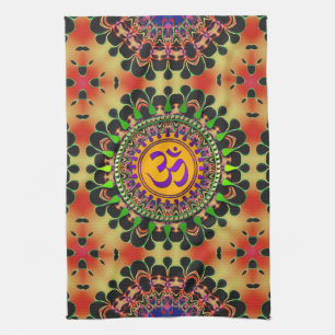 Hippy Goa Sun 'delica  Purple OM Cloth Banner