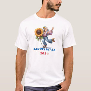 HIPPY GRANDMA FOR HARRIS WALZ 2024 T-Shirt