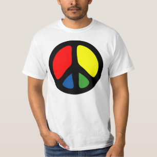 Hippy Groovy Peace Symbol T-Shirt