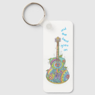 Hippy Guitar Key Ring