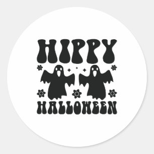 Hippy Halloween Classic Round Sticker