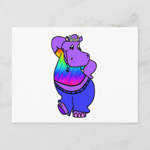 Hippy Hippo Postcard