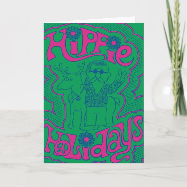 Hippy Holidays Holiday Card (Front)