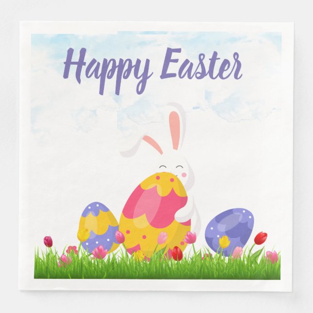 HIPPY HOP Easter Paper Napkin (Front)
