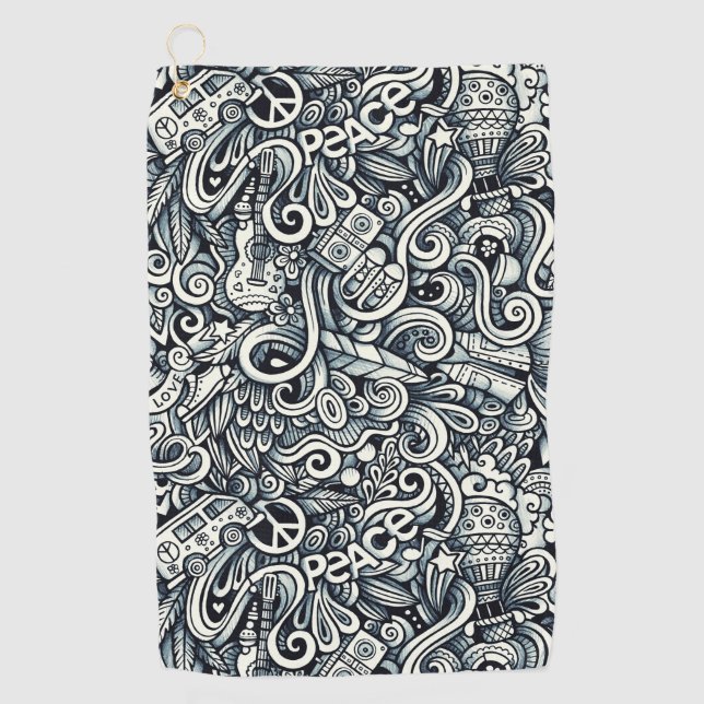 Hippy In Sixty Golf Towel (Front)