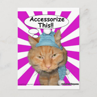 Hippy Kitty Accessorise This!! Postcard