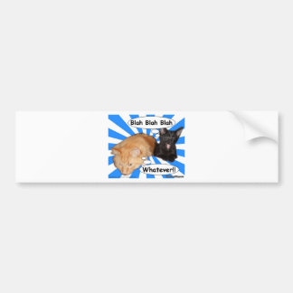 Hippy Kitty Blah Blah Blah Whatever!! Bumper Sticker