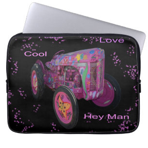 Hippy Love Tractor 13 inch Laptop Sleeve