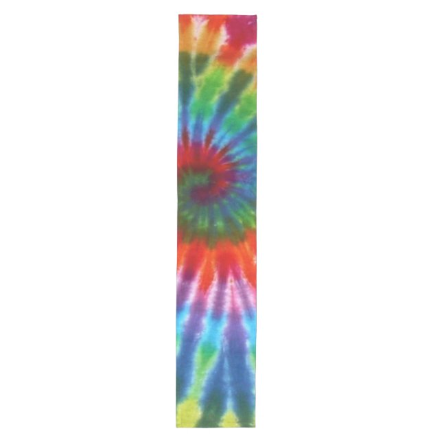 Hippy Peace Retro 60s Tie Dye Medium Table Runner (Front)