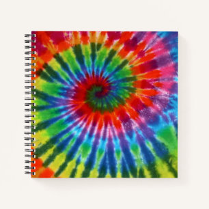 Hippy Peace Retro 60s Tie Dye Notebook