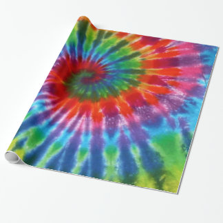 Hippy Peace Retro 60s Tie Dye Wrapping Paper