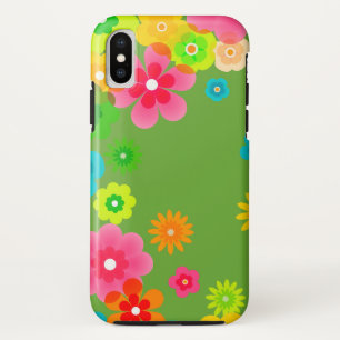 Hippy Peace Retro Colourful Boho Chic iPhone X Case