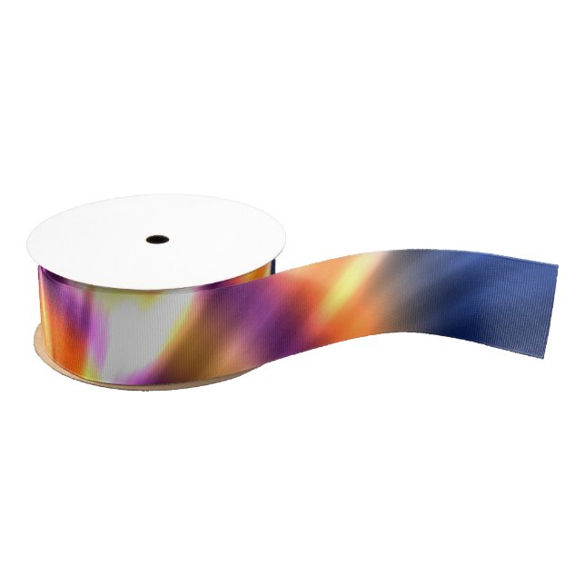 Hippy Peace Retro Tie Dye Colourful Boho Grosgrain Ribbon (Spool)