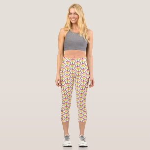 Hippy peace sign capri leggings
