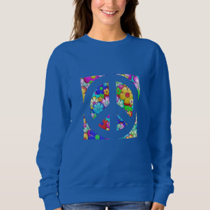 Hippy peace sign sweatshirt