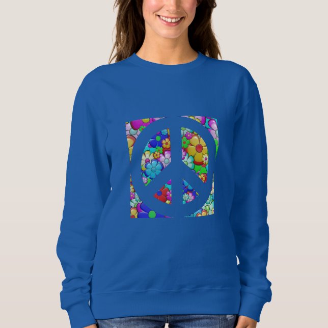 Hippy peace sign sweatshirt (Front)