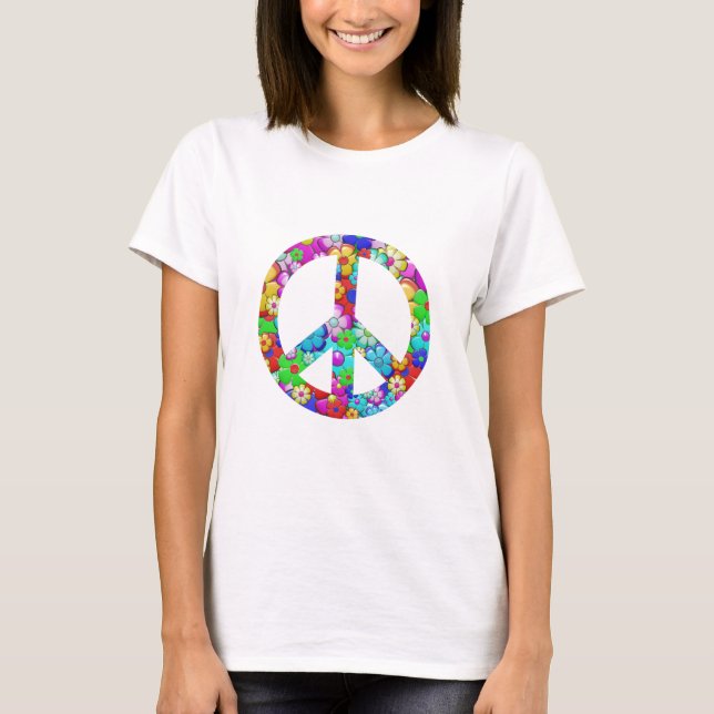 Hippy peace sign T-Shirt (Front)