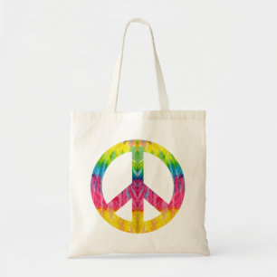 Hippy peace sign Tote Bag