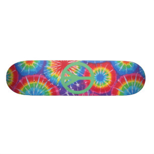 Hippy Peace Tie Dye Skateboard