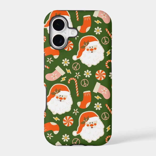 Hippy Santa and candy cane pattern  (Back)